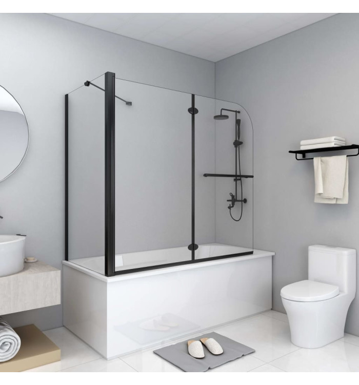 Cabine de douche pliante ESG 120x68x130 cm noir | Mobilier & Déco