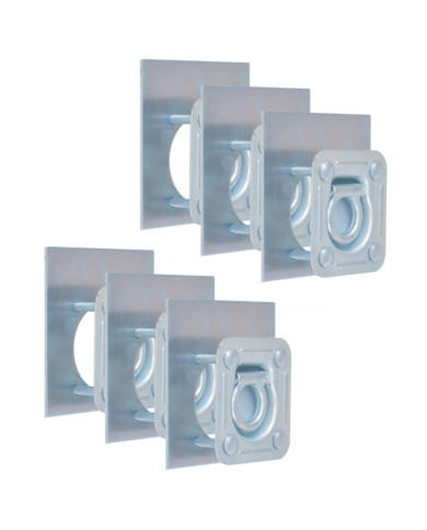 Anneau d'arrimage pour remorque 6 pcs Acier galvanisé 2000 kg | Mobilier & Déco