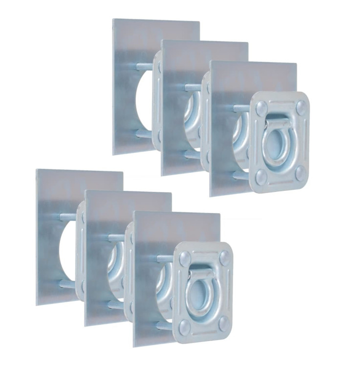 Anneau d'arrimage pour remorque 6 pcs Acier galvanisé 2000 kg | Mobilier & Déco