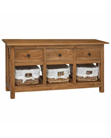 Buffet bois d'acajou massif 100x30x50 cm | Mobilier & Déco