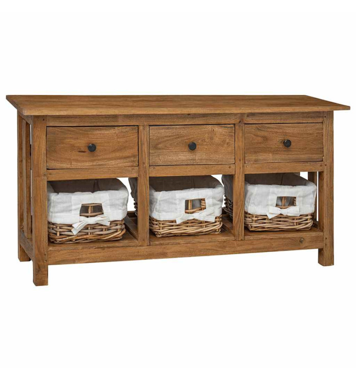 Buffet bois d'acajou massif 100x30x50 cm | Mobilier & Déco