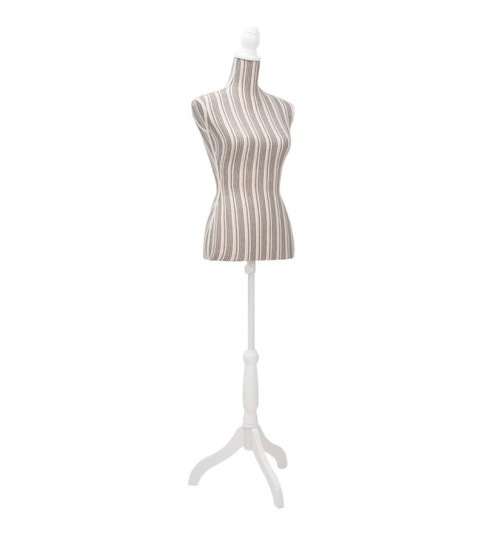 Buste de couture de femme en lin à rayures | Mobilier & Déco