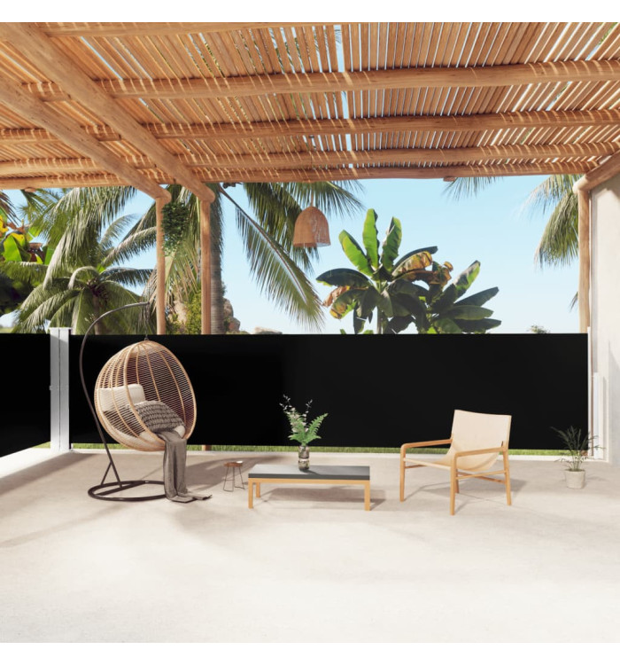 Auvent latéral rétractable Noir 140x1000 cm | Mobilier & Déco