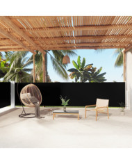 Auvent latéral rétractable Noir 140x1000 cm | Mobilier & Déco