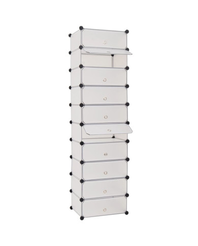 Armoire à chaussures avec 10 compartiments Blanc | Mobilier & Déco