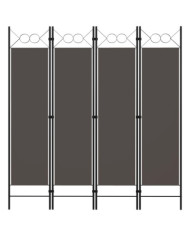 Cloison de séparation 4 panneaux Anthracite 160 x 180 cm | Mobilier & Déco