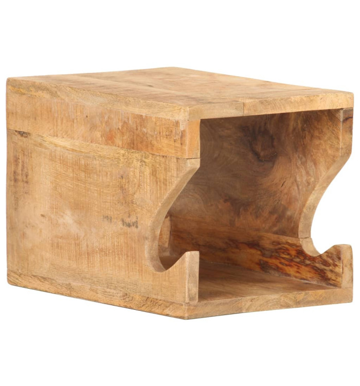 Support mural de vélos 35x25x25 cm Bois de manguier brut solide | Mobilier & Déco