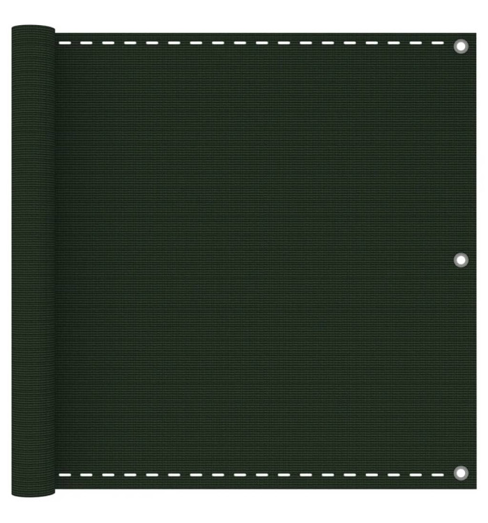 Écran de balcon Vert foncé 90x300 cm PEHD | Mobilier & Déco