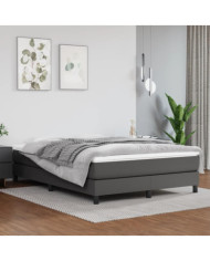 Matelas de lit à ressorts ensachés Gris 140x200x20cm Similicuir | Mobilier & Déco