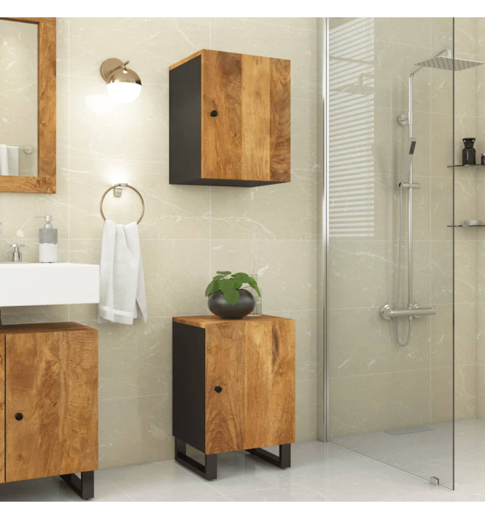 Armoire de salle de bain 38x33x58 cm bois massif de manguier | Mobilier & Déco