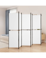 Cloison de séparation 6 panneaux Blanc 300x180 cm Tissu | Mobilier & Déco