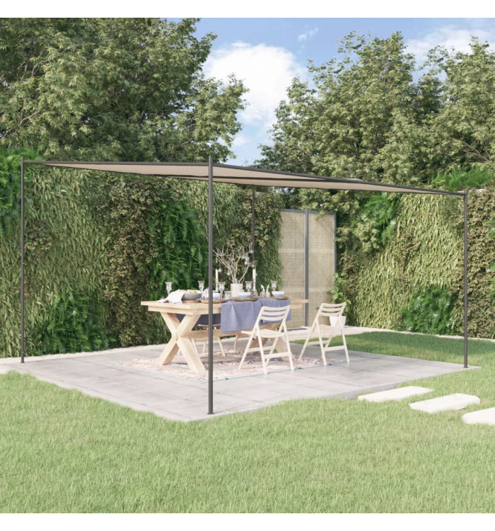 Belvédère beige 4x4 m 180 g/m² tissu et acier | Mobilier & Déco