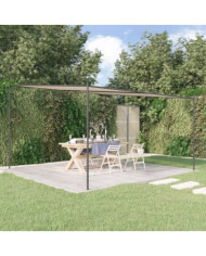 Belvédère beige 4x4 m 180 g/m² tissu et acier | Mobilier & Déco