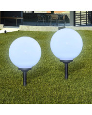 Lampes d'allée à LED 2 pcs 30 cm avec piquet de sol | Mobilier & Déco
