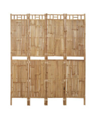 Cloison de séparation 4 panneaux Bambou 160x180 cm | Mobilier & Déco