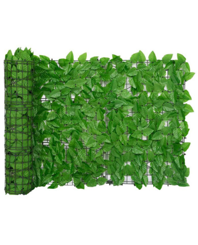 Écran de balcon avec feuilles vert 300x75 cm | Mobilier & Déco