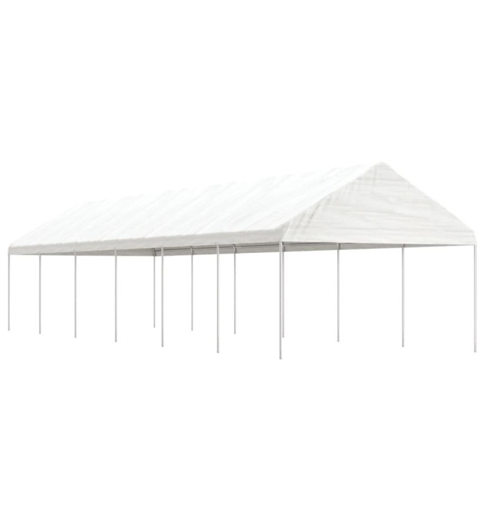 Belvédère avec toit blanc 13,38x4,08x3,22 m polyéthylène | Mobilier & Déco