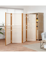 Cloison de séparation 4 panneaux Blanc crème 280x180 cm | Mobilier & Déco