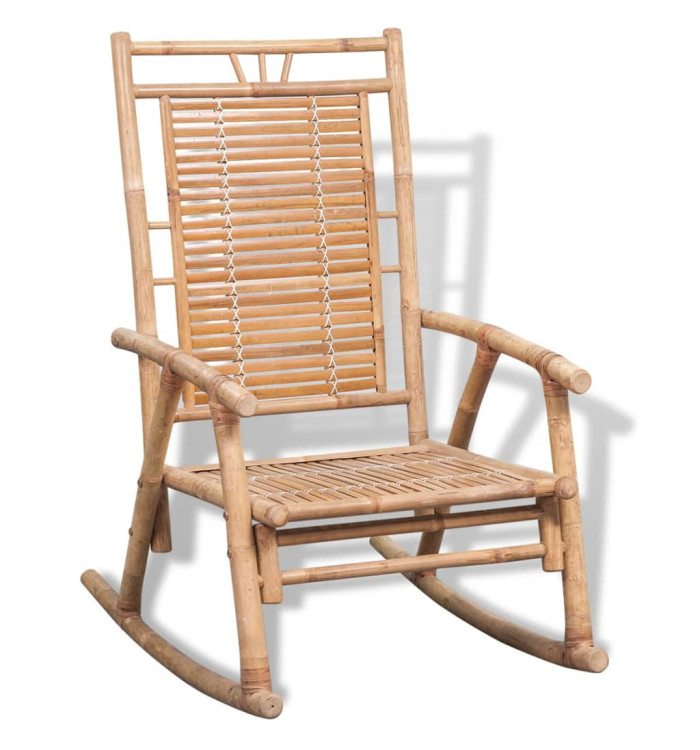 Chaise à bascule en bambou | Mobilier & Déco