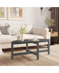 Table basse Gris 118x63x45 cm Bois massif de pin | Mobilier & Déco