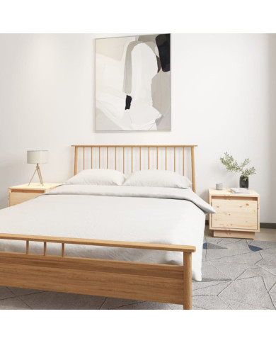 Tables de chevet 2 pcs 35x34x32 cm Bois de pin solide | Mobilier & Déco
