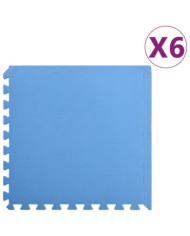 Tapis de sol 6 pcs 2,16 ㎡ EVA Mousse Bleu | Mobilier & Déco