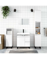 Armoire de salle de bain blanc brillant 65x33x60 cm | Mobilier & Déco