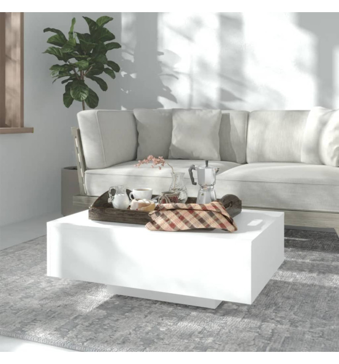 Table basse Blanc 85x55x31 cm Bois d'ingénierie | Mobilier & Déco