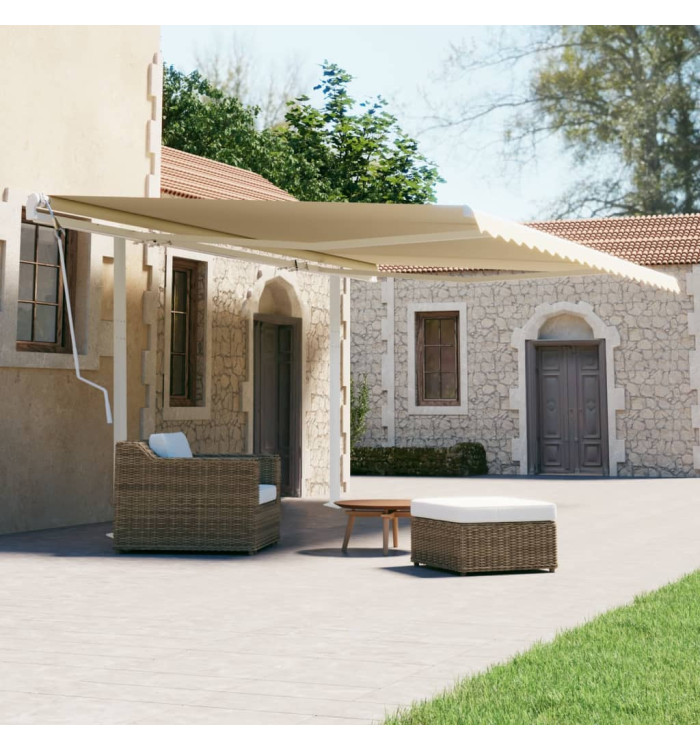 Jeu de poteaux d'auvent blanc 600x245 cm fer | Mobilier & Déco