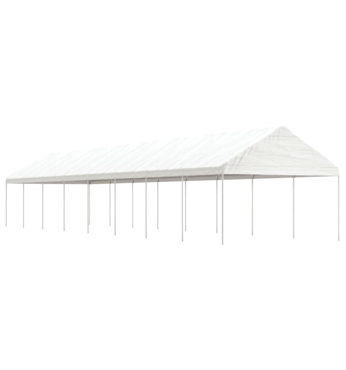 Belvédère avec toit blanc 17,84x4,08x3,22 m polyéthylène | Mobilier & Déco