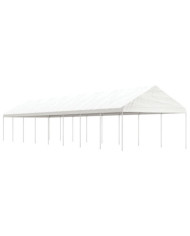Belvédère avec toit blanc 17,84x4,08x3,22 m polyéthylène | Mobilier & Déco