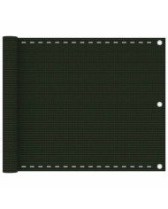 Écran de balcon Vert foncé 75x500 cm PEHD | Mobilier & Déco