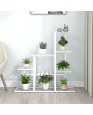 Support pour plantes 94,5x25x88 cm Blanc Métal | Mobilier & Déco