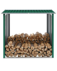 Abri de stockage de bois Acier galvanisé 172x91x154 cm Vert | Mobilier & Déco
