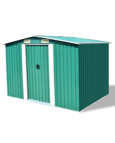 Abri de stockage pour jardin Métal Vert 257 x 205 x 178 cm | Mobilier & Déco