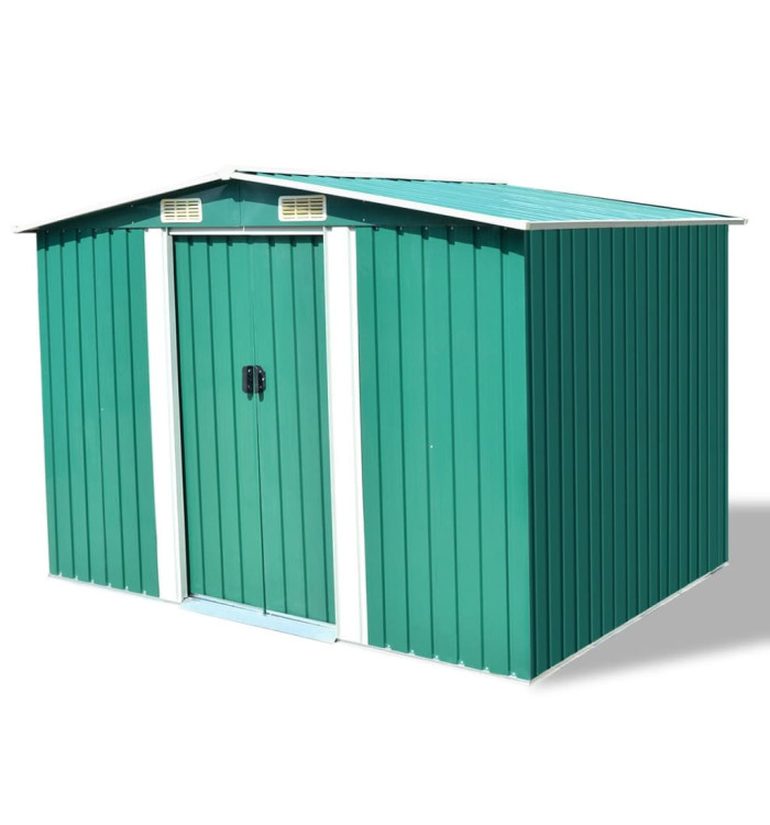 Abri de stockage pour jardin Métal Vert 257 x 205 x 178 cm | Mobilier & Déco