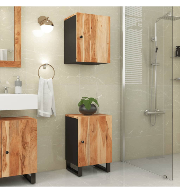 Armoire de salle de bain 38x33x58 cm bois massif d'acacia | Mobilier & Déco