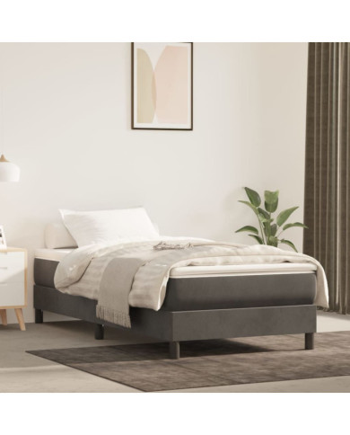 Matelas de lit à ressorts ensachés Gris foncé 100x200x20 cm | Mobilier & Déco