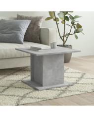 Table basse gris béton 55,5x55,5x40 cm bois d'ingénierie | Mobilier & Déco