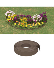 Bordures de jardin 5 pcs marron 10 m 10 cm polyéthylène | Mobilier & Déco