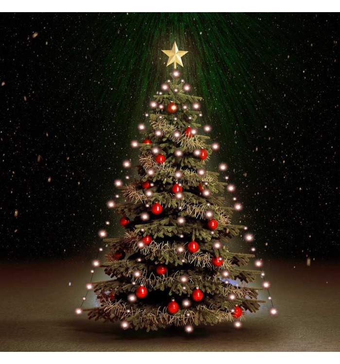 Guirlande lumineuse d'arbre de Noël avec 210 LED 210 cm | Mobilier & Déco