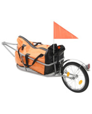 Remorque à bagages pour vélo avec sac Orange et noir | Mobilier & Déco