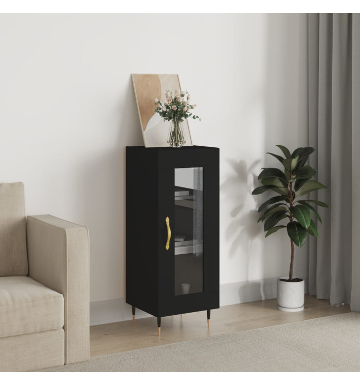 Buffet Noir 34,5x34x90 cm Bois d'ingénierie | Mobilier & Déco