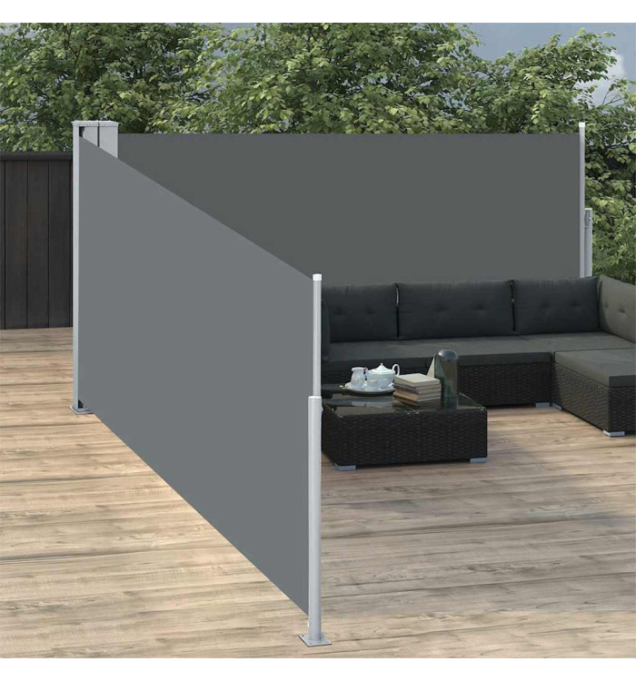 Auvent latéral rétractable Anthracite 100 x 1000 cm | Mobilier & Déco