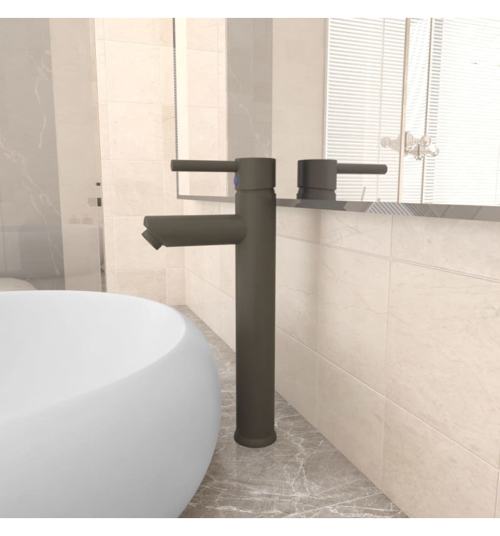 Mitigeur de salle de bain Gris 12x30 cm | Mobilier & Déco