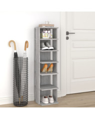 Étagère à chaussures Sonoma gris 27,5x27x102 cm Bois ingénierie | Mobilier & Déco