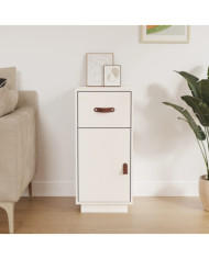 Buffet Blanc 34x40x75 cm Bois massif de pin | Mobilier & Déco