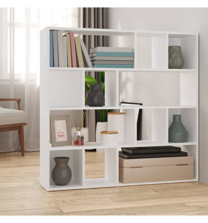 Bibliothèque/Cloison de séparation Blanc 105x24x102 cm | Mobilier & Déco