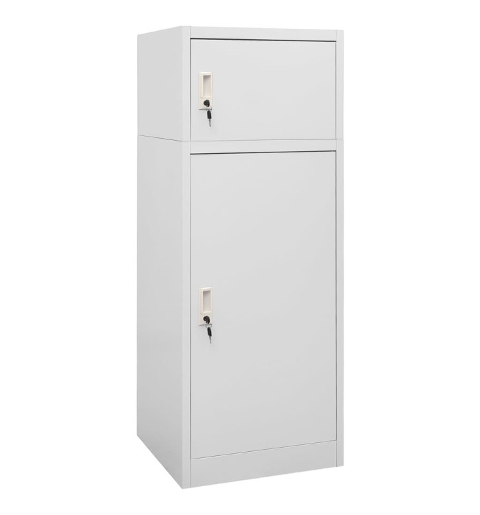 Armoire à selles Gris clair 53x53x140 cm Acier | Mobilier & Déco