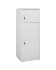 Armoire à selles Gris clair 53x53x140 cm Acier | Mobilier & Déco
